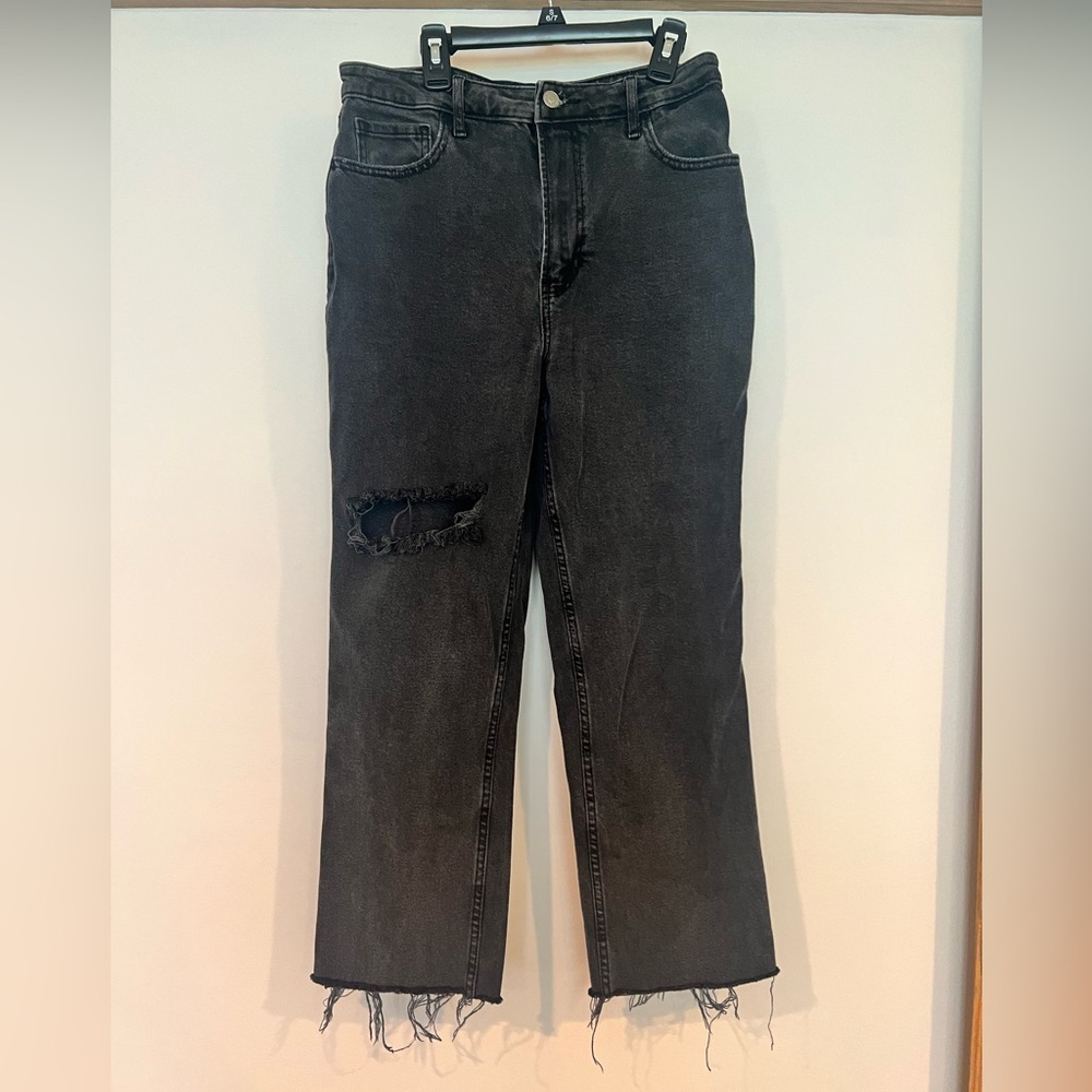 Hollister ultra high rise stacked vintage straight jeans size 7 (28)
